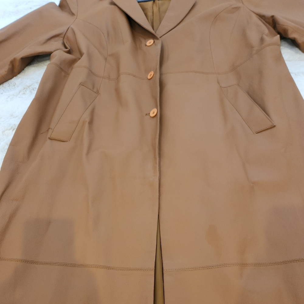 Newport News Tan Trench 48 Inch Coat In Excellent Condition. - Picture 3 of 16